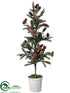 Silk Plants Direct Pine Cone, Pine Topiary - Brown Green - Pack of 1