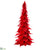Holly Leaf Cone Topiary - Red - Pack of 2