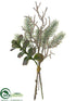 Silk Plants Direct Pine, Succulent Bundle - Green - Pack of 12