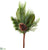 Plastic Pine Cone, Long Needle Pine Bundle - Green Brown - Pack of 12