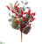 Berry, Rosehip, Pine Spray - Red Brown - Pack of 12