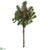 Plastic Pine Cone, Pine Bundle - Brown Green - Pack of 12
