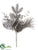 Metallic Magnolia Leaf, Pine Cone, Berry Spray - Silver - Pack of 12