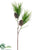 Long Needle Pine Spray - Green Brown - Pack of 6