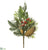 Berry, Plastic Pine Cone, Pine Spray - Red Brown - Pack of 12
