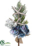 Silk Plants Direct Hydrangea, Starfish, Pine Spray - Blue Green - Pack of 6