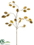 Silk Plants Direct Silver Dollar Leaf Spray - Gold - Pack of 12