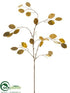 Silk Plants Direct Silver Dollar Leaf Spray - Gold - Pack of 12