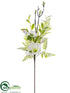 Silk Plants Direct Magnolia, Cone, Fern Spray - Cream - Pack of 12