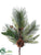 Pine Cone, Pine Spray - Green Brown - Pack of 24