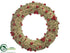 Silk Plants Direct Leaf Wreath - Green Red - Pack of 1