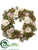 Rose, Hydrangea, Sedum, Pine Wreath - Green Mauve - Pack of 1