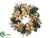 Poinsettia, Twig, Pine Wreath - Gold Green - Pack of 2