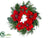 Poinsettia, Pine Wreath - Red - Pack of 2