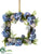 Hydrangea, Shell, Pine Wreath - Blue Green - Pack of 2