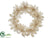 Poinsettia Wreath - Gold Glittered - Pack of 6