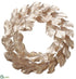 Silk Plants Direct Magnolia Leaf Wreath - Gold - Pack of 2