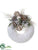 Pine, Berry, Fur Wreath - White Green - Pack of 1