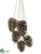 Pine Cone Hanger - Gold - Pack of 6