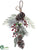 Cone, Holly, Berry Door Hanger - Green White - Pack of 6
