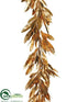 Silk Plants Direct Bay Leaf Garland - Gold - Pack of 4