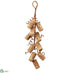 Silk Plants Direct Wine Cork Hanging Decor - Natural - Pack of 12