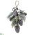 Ball, Pine Cone, Cedar Door Hanger - Silver Green - Pack of 6