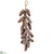 Glittered Plastic Pine Cone Hanging Decor - Brown White - Pack of 12