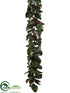 Silk Plants Direct Magnolia Leaf, Pine Cone Garland - Green Brown - Pack of 1