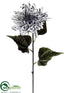 Silk Plants Direct Glitter Zebra Print Sunflower Spray - White Black - Pack of 12