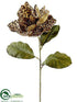 Silk Plants Direct Glitter Leopard Print Magnolia Spray - Gold Black - Pack of 12