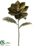 Silk Plants Direct Gilded Magnolia Spray - Green Gold - Pack of 12