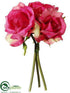 Silk Plants Direct Glitter Rose Bouquet - Cerise - Pack of 12