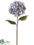 Silk Plants Direct Glitter Velvet Hydrangea Spray - Blue Silver - Pack of 12