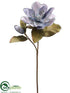 Silk Plants Direct Glittered Velvet Magnolia Spray - Blue Silver - Pack of 24
