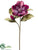 Glittered Velvet Magnolia Spray - Eggplant - Pack of 24