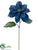 Poinsettia Spray - Navy - Pack of 12