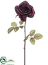 Silk Plants Direct Rose Spray - Burgundy Dark - Pack of 12