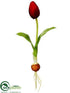 Silk Plants Direct Tulip Bud Spray - Red - Pack of 24