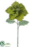Silk Plants Direct Poinsettia Spray - Green Glittered - Pack of 12