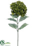 Silk Plants Direct Hydrangea Spray - Green Glittered - Pack of 12