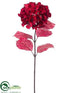 Silk Plants Direct Hydrangea Spray - Red Glittered - Pack of 12