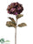 Glittered Hydrangea Spray - Eggplant - Pack of 12