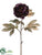 Glittered Peony Spray - Eggplant - Pack of 12