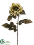 Silk Plants Direct Glittered Rose Spray - Green - Pack of 12