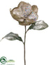 Silk Plants Direct Glitter Magnolia Spray - Silver - Pack of 12