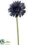 Silk Plants Direct Metallic Gerbera Daisy Spray - Blue - Pack of 12