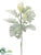 Flocked Dusty Miller Spray - Green Gray - Pack of 24