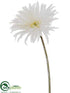 Silk Plants Direct Snowed Gerbera Daisy Spray - White - Pack of 24
