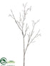 Silk Plants Direct Glitter, Snow Twig Spray - White Brown - Pack of 24